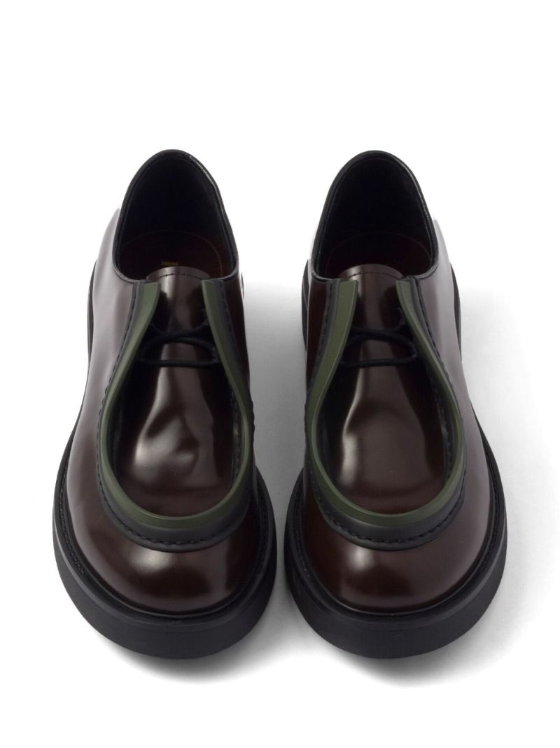 Brown Leather Lace-up Shoes