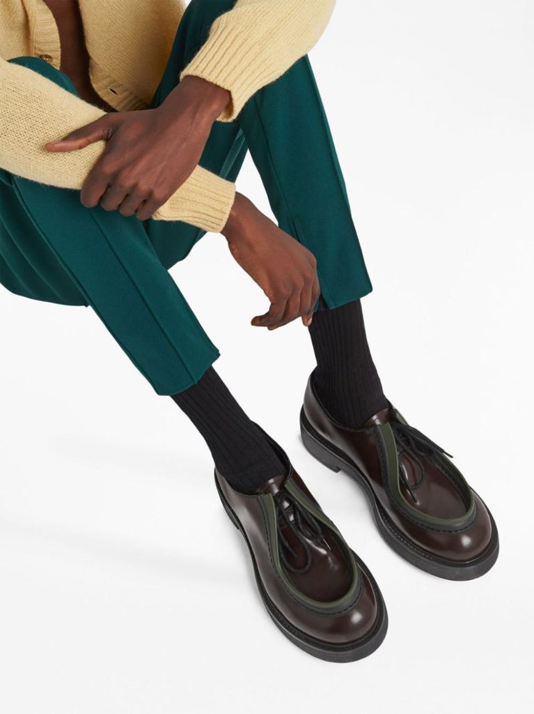 Brown Leather Lace-up Shoes
