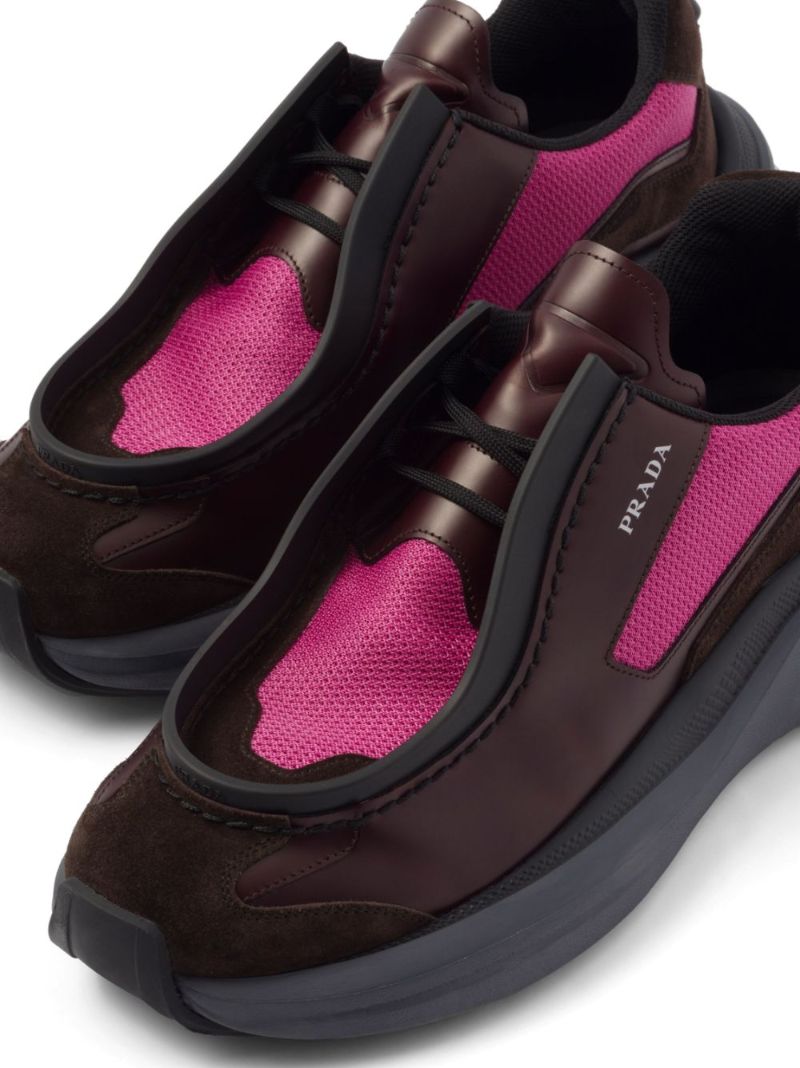 Brown Systeme Leather Sneakers