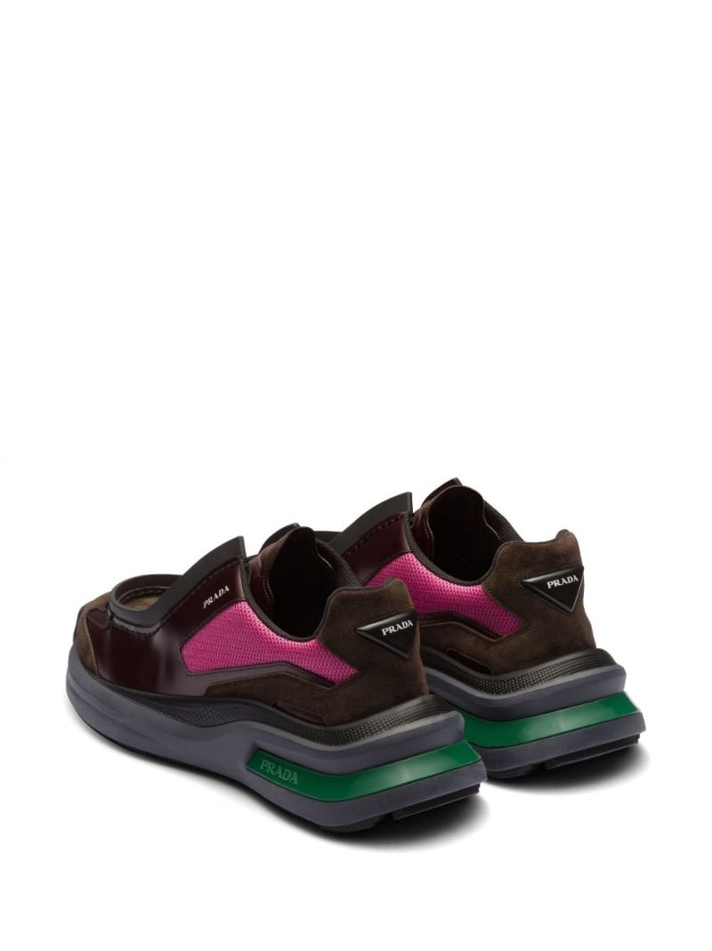 Brown Systeme Leather Sneakers