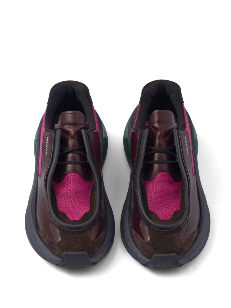 Brown Systeme Leather Sneakers