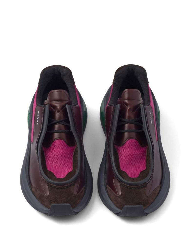 Brown Systeme Leather Sneakers
