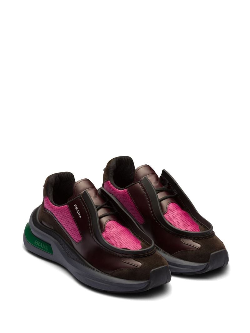 Brown Systeme Leather Sneakers