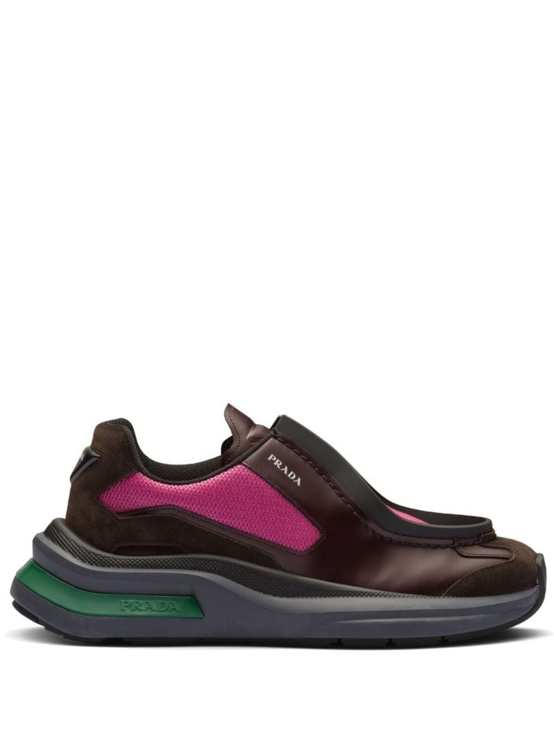Brown Systeme Leather Sneakers