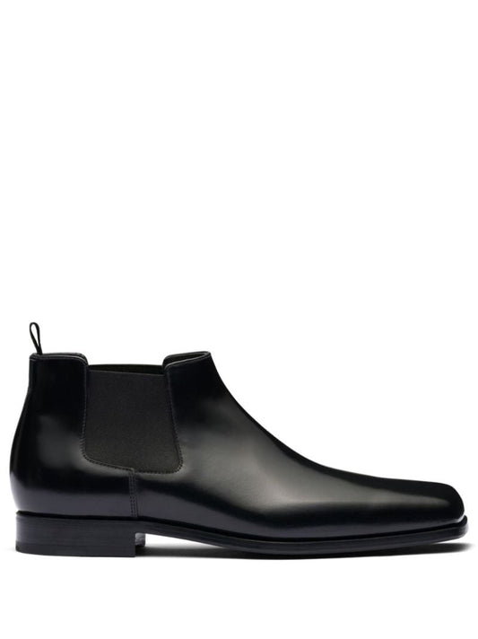 Black Leather Chelsea Boots
