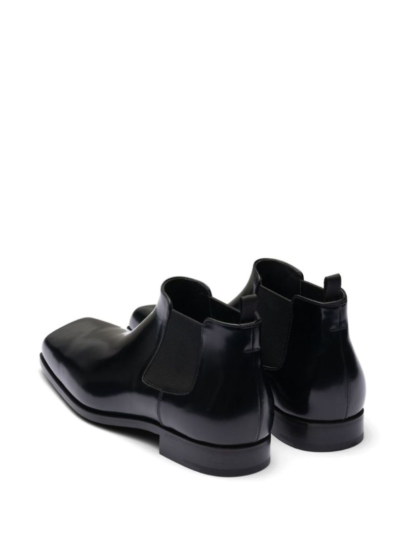 Black Leather Chelsea Boots