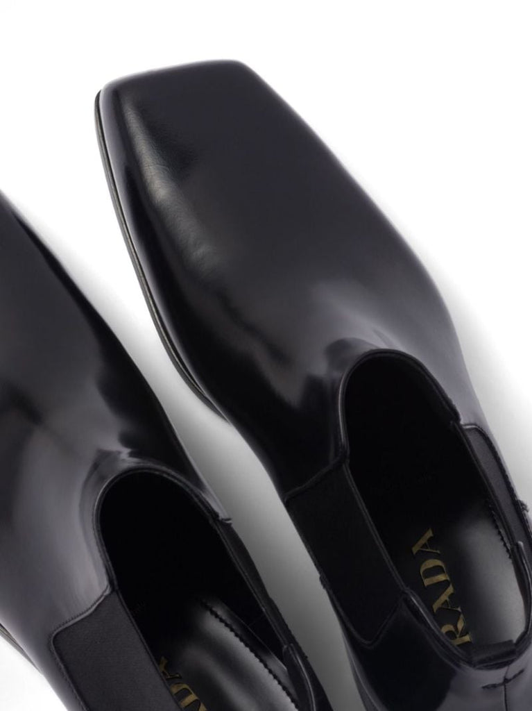 Black Leather Chelsea Boots