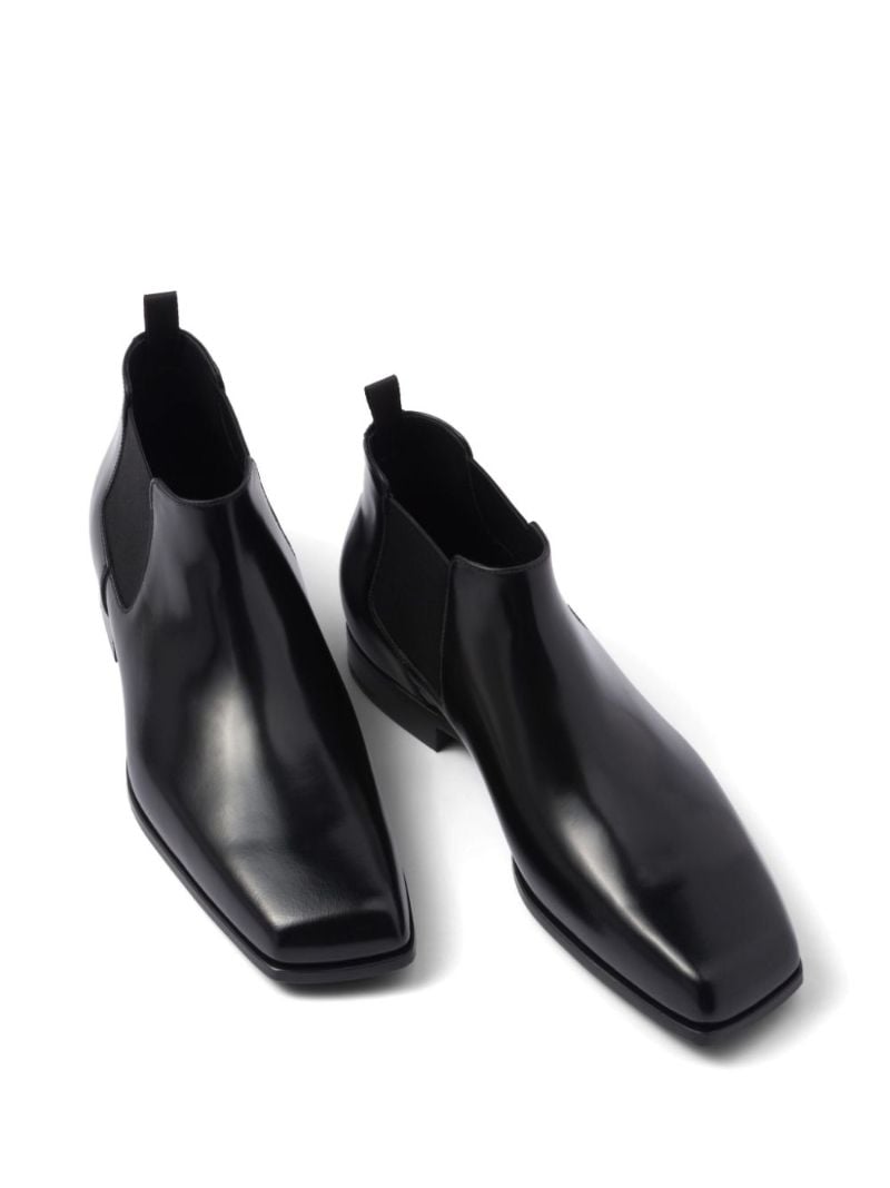 Black Leather Chelsea Boots