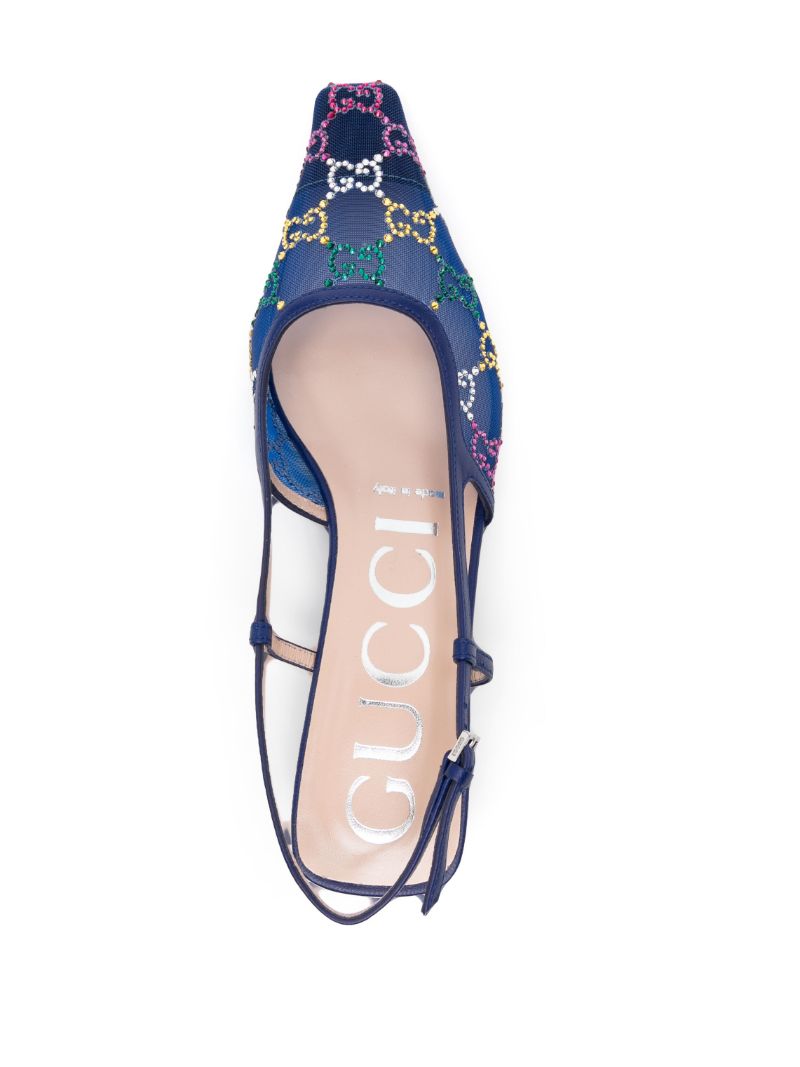 Blue Gg Crystal 35 Mesh Pumps