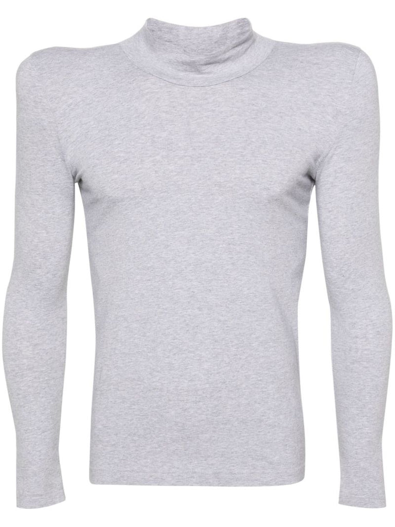 Grey Shoulder-pads T-shirt