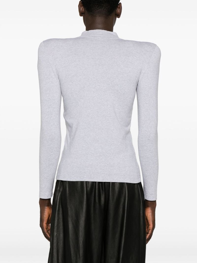 Grey Shoulder-pads T-shirt