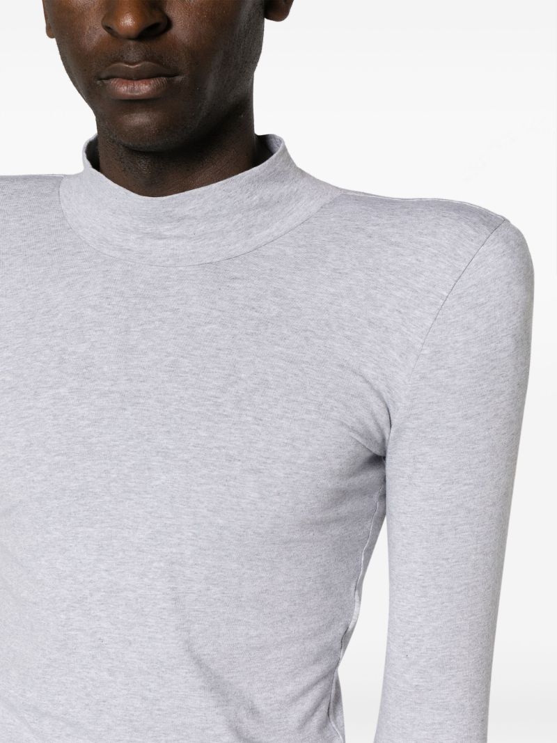 Grey Shoulder-pads T-shirt
