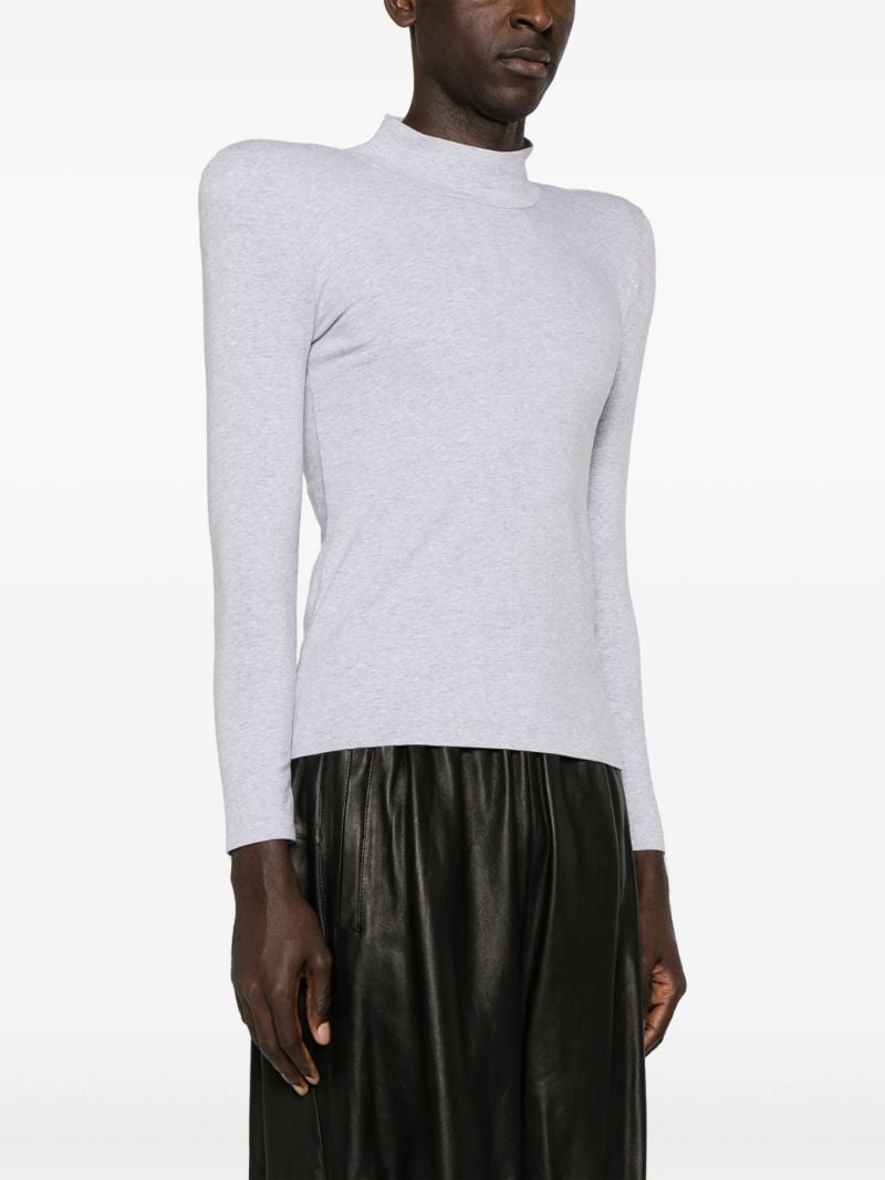 Grey Shoulder-pads T-shirt