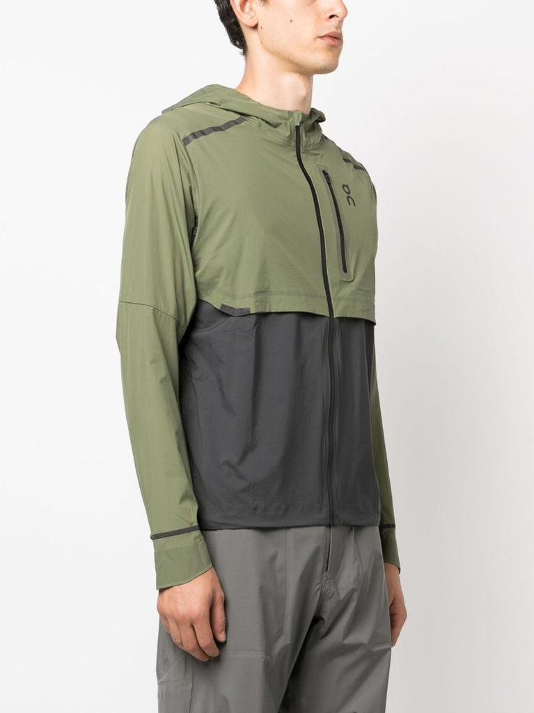 Green Hooded Logo-print Jacket