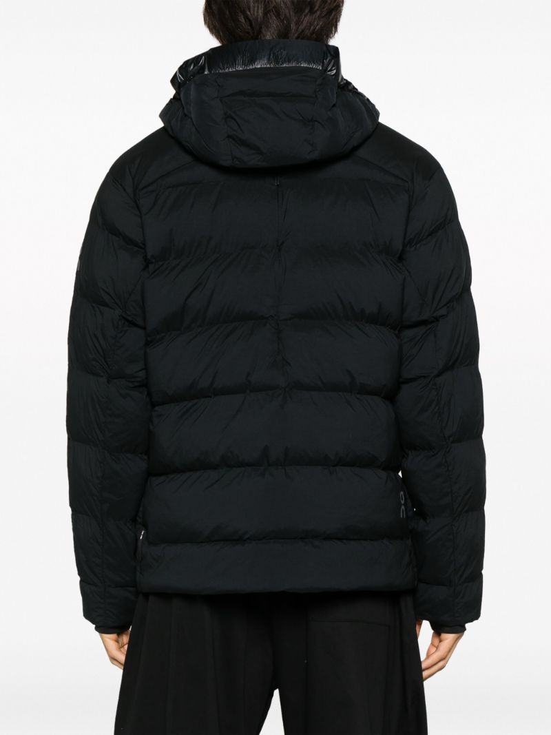 Black Challenger Hooded Quilted Jacket