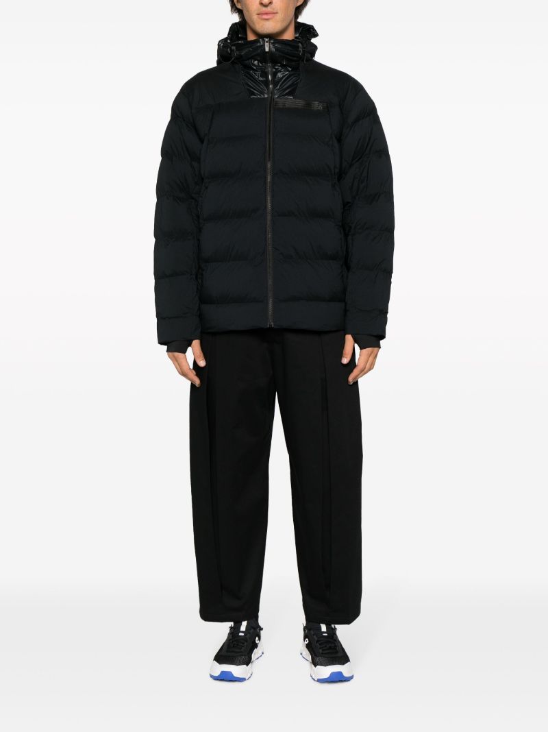 Black Challenger Hooded Quilted Jacket