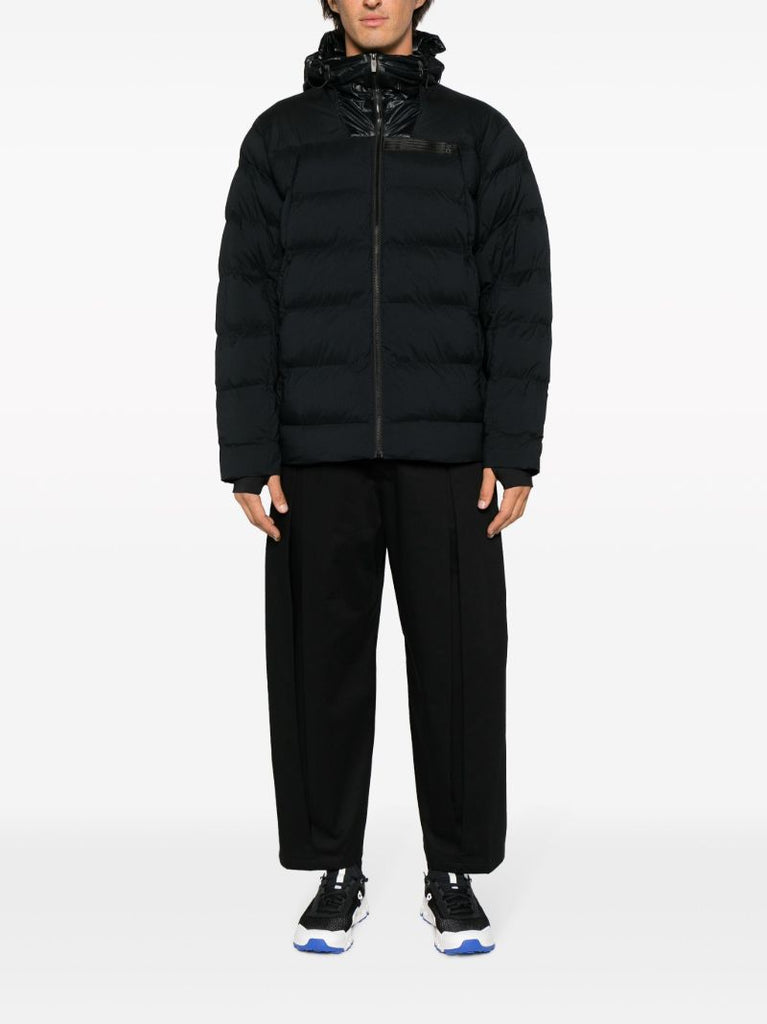 Black Challenger Hooded Quilted Jacket