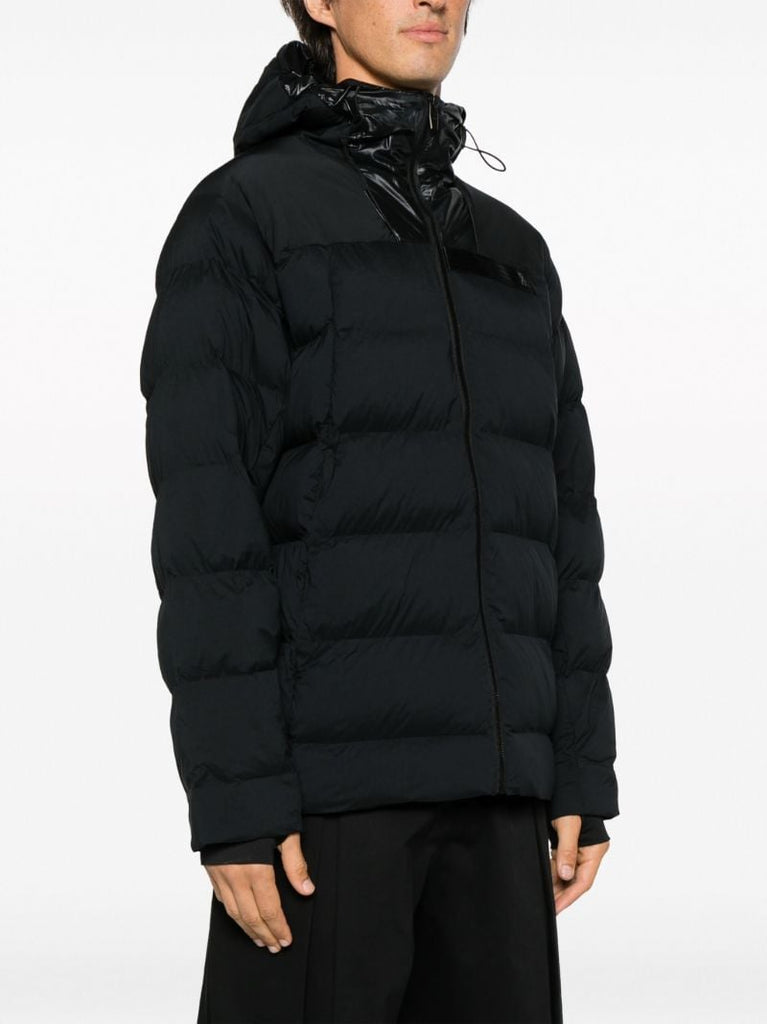 Black Challenger Hooded Quilted Jacket