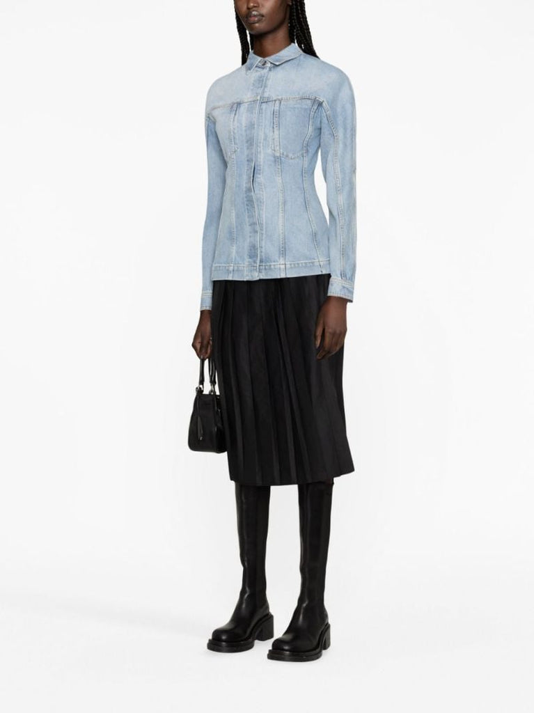 Blue Fitted Denim Jacket