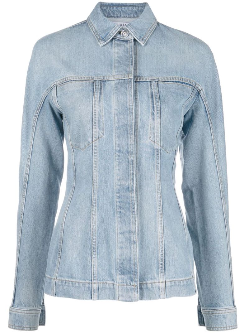 Blue Fitted Denim Jacket