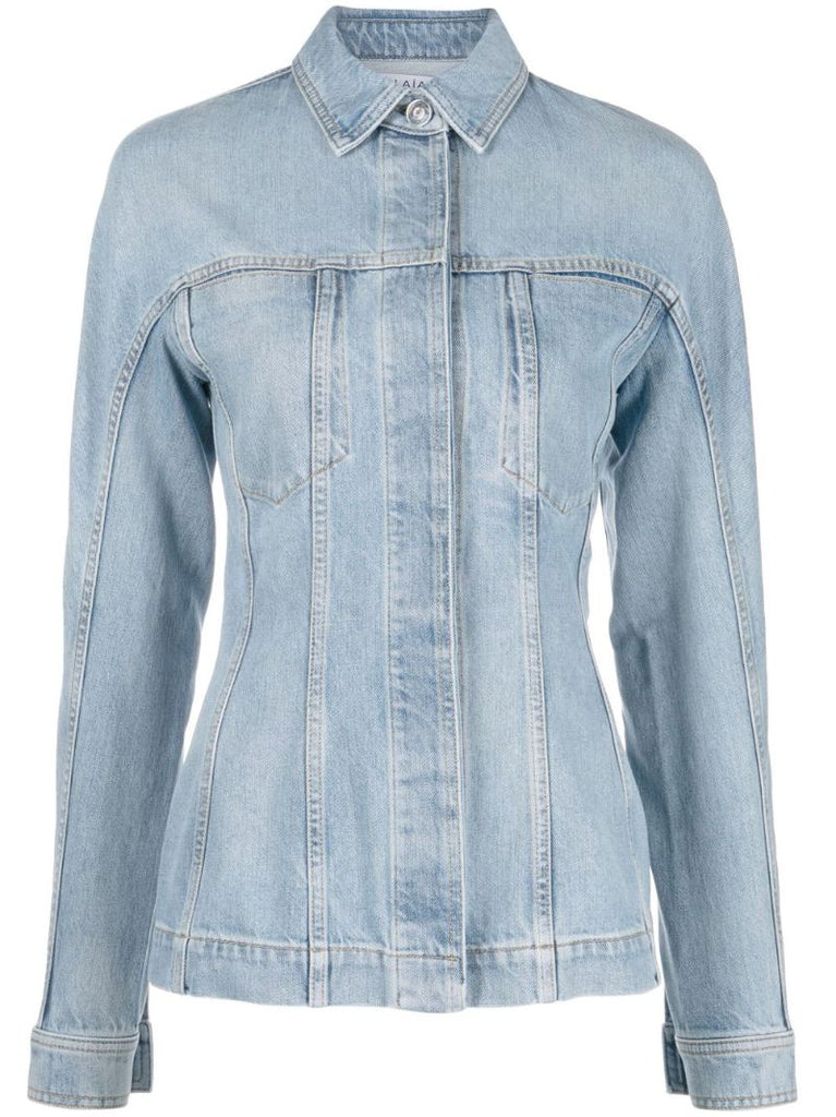 Blue Fitted Denim Jacket