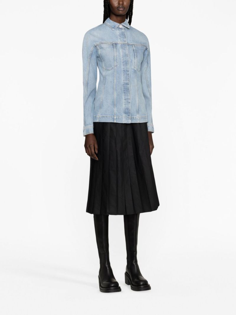 Blue Fitted Denim Jacket