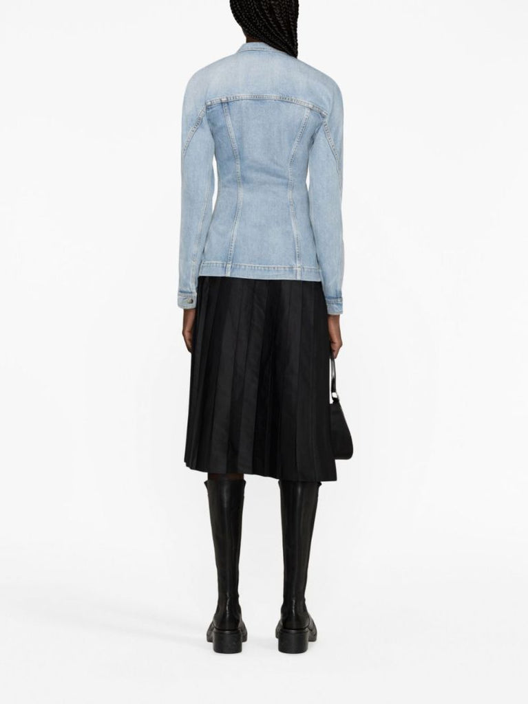 Blue Fitted Denim Jacket