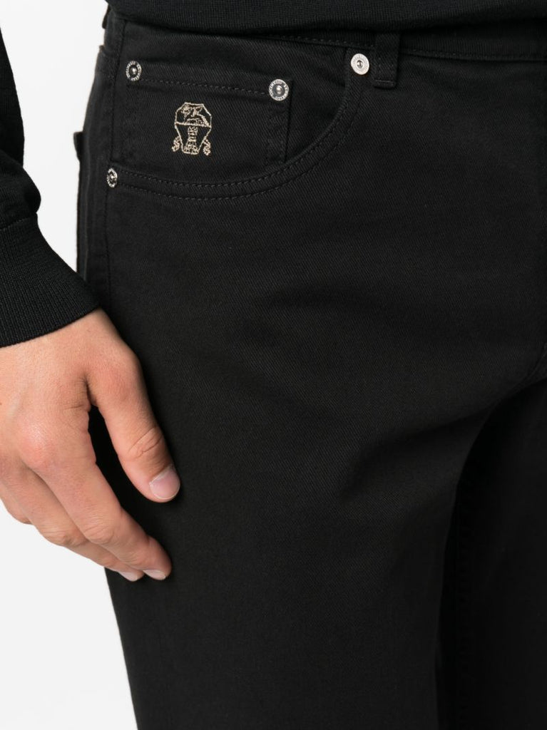 Black Straight-leg Jeans