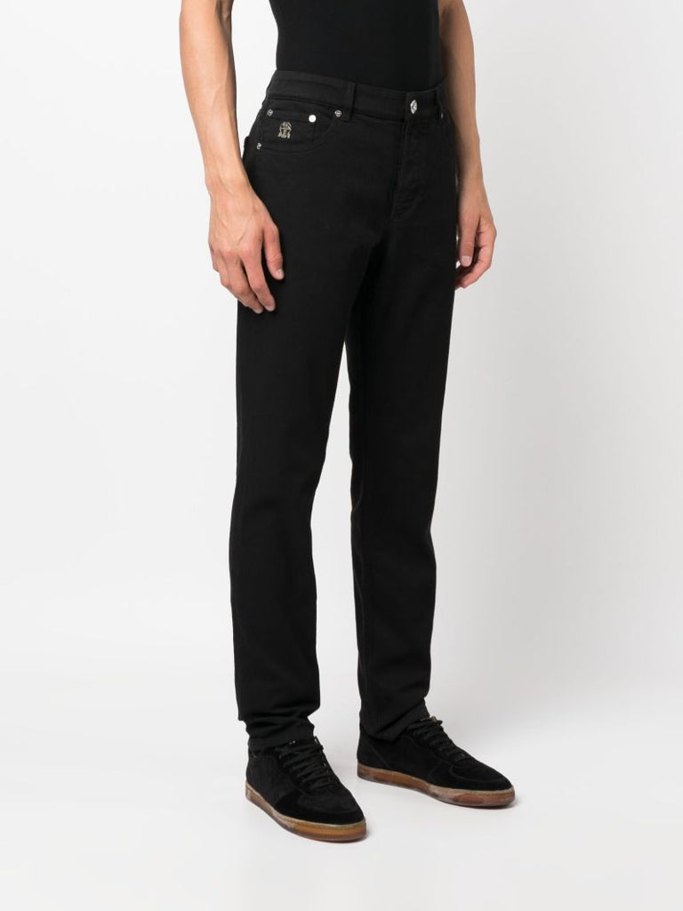 Black Straight-leg Jeans