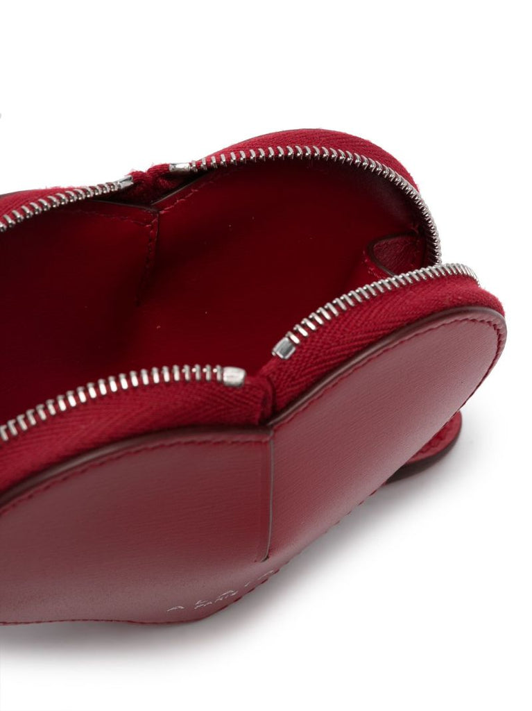 Red Le Coeur Mini Leather Coin Purse