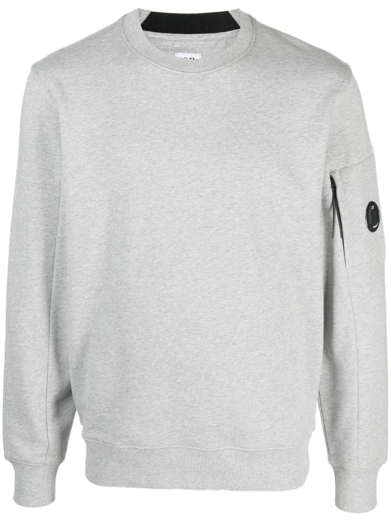 Grey Lens-detail Cotton Sweatshirt