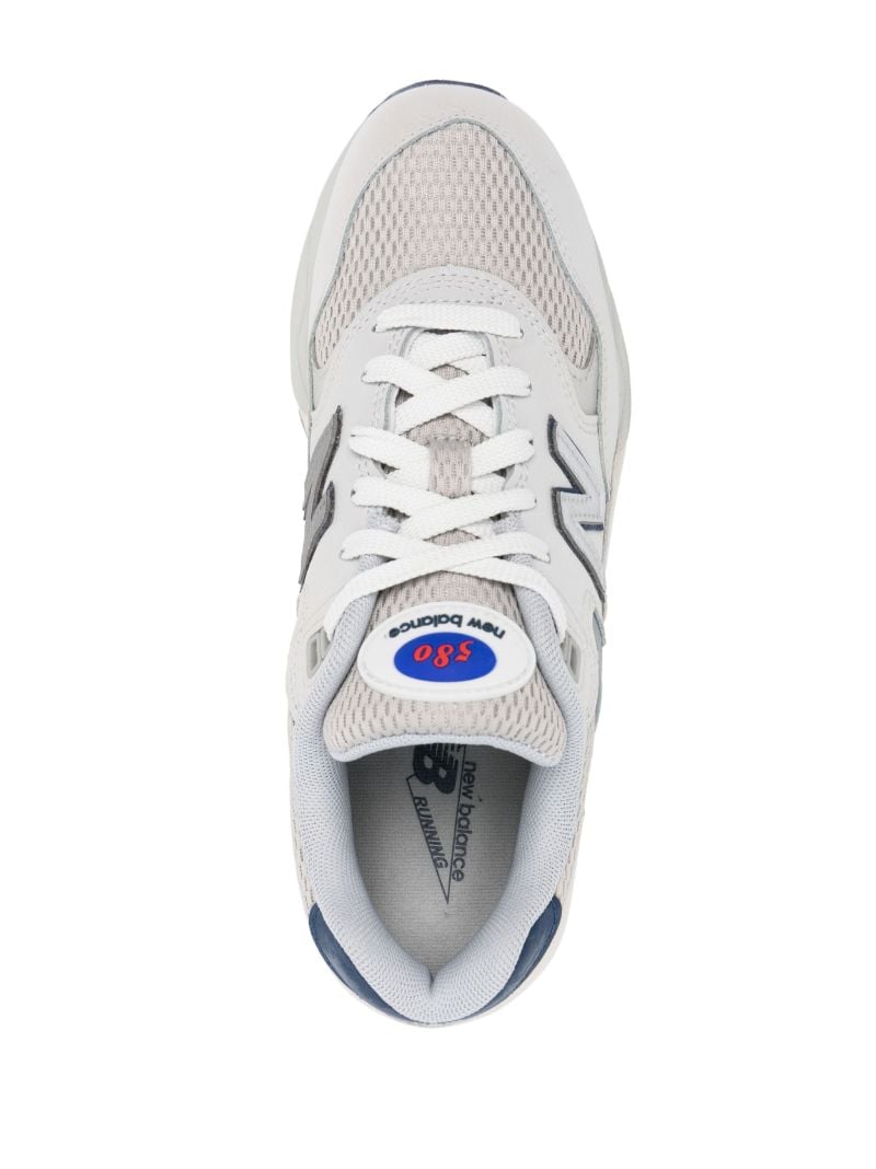 Grey 580 Leather Sneakers
