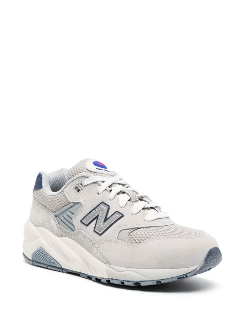 Grey 580 Leather Sneakers
