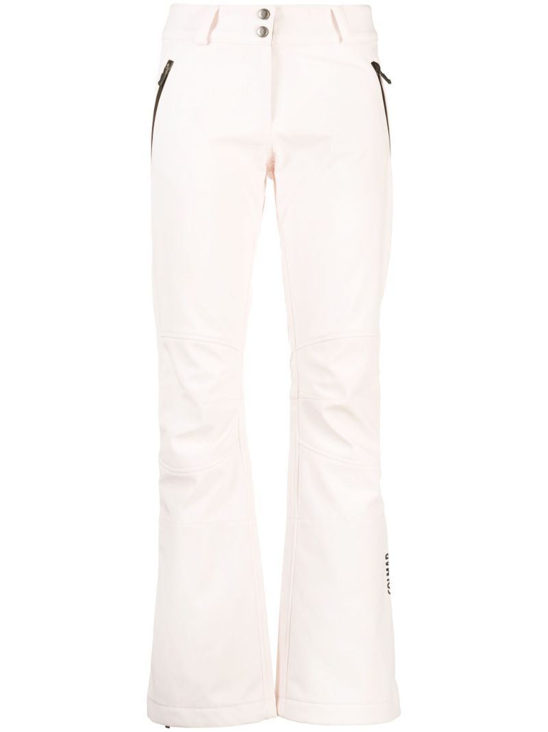 White Flared Ski Trousers