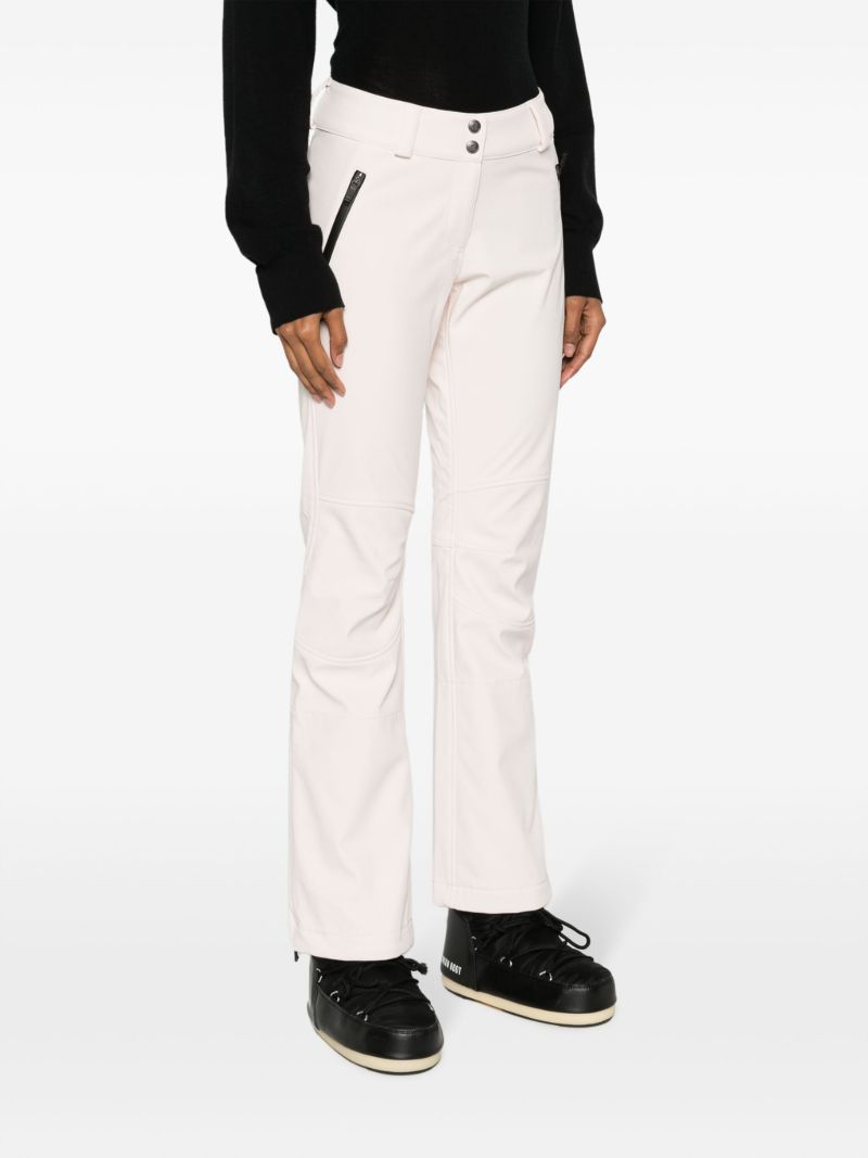White Flared Ski Trousers
