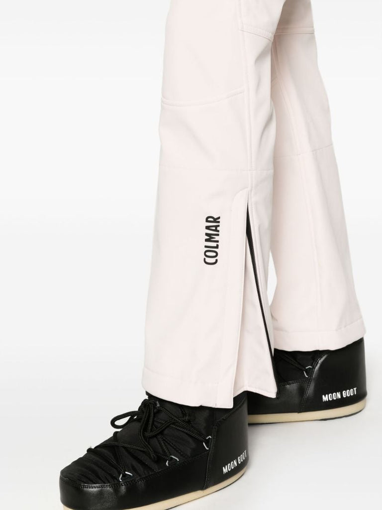 White Flared Ski Trousers