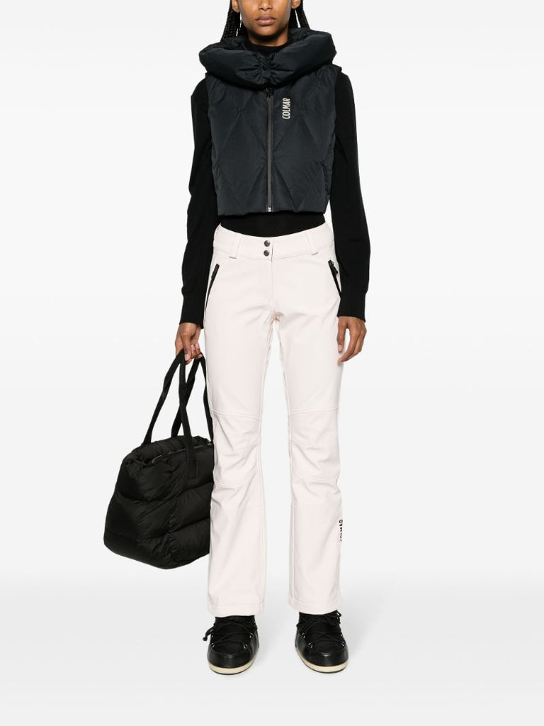 White Flared Ski Trousers