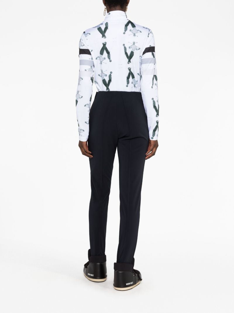 White Beline Printed Base-layer Top