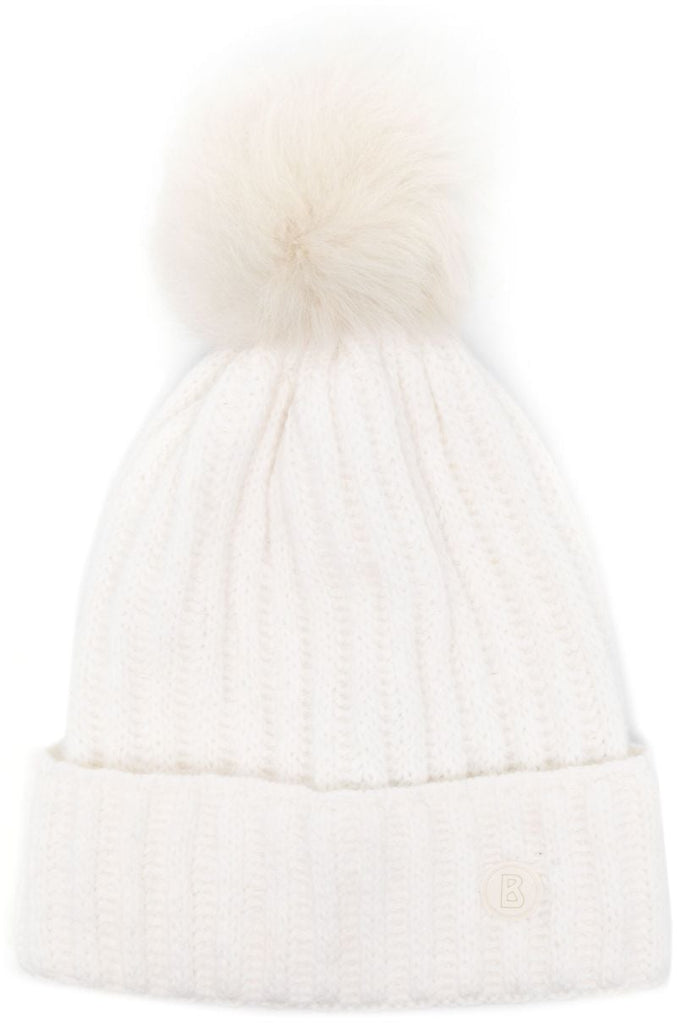 White Ranya Knitted Beanie Hat