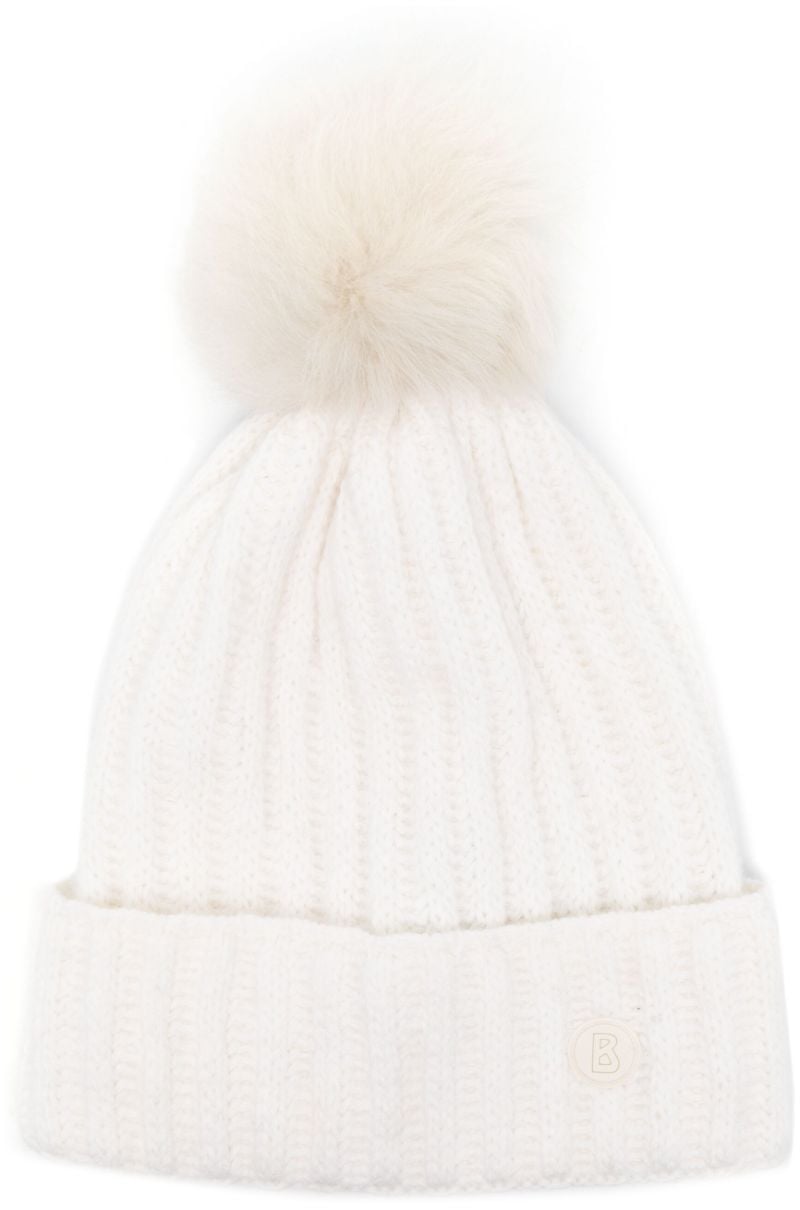 White Ranya Knitted Beanie Hat