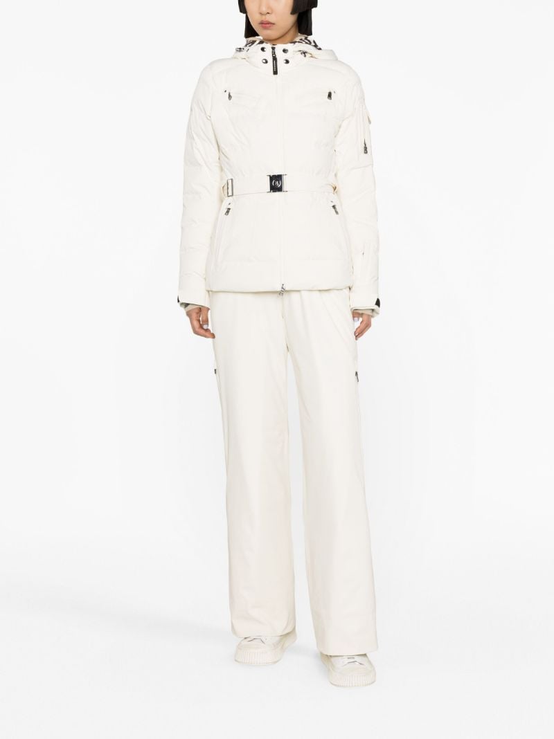 White Ellya Belted Ski Jacket