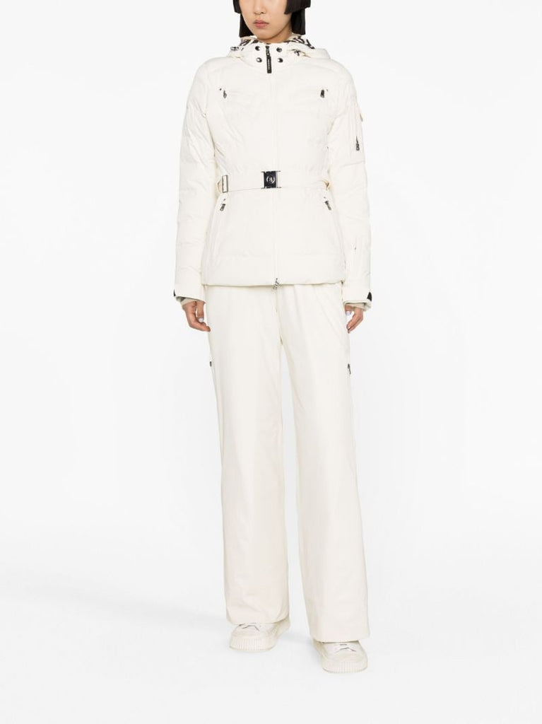 White Ellya Belted Ski Jacket