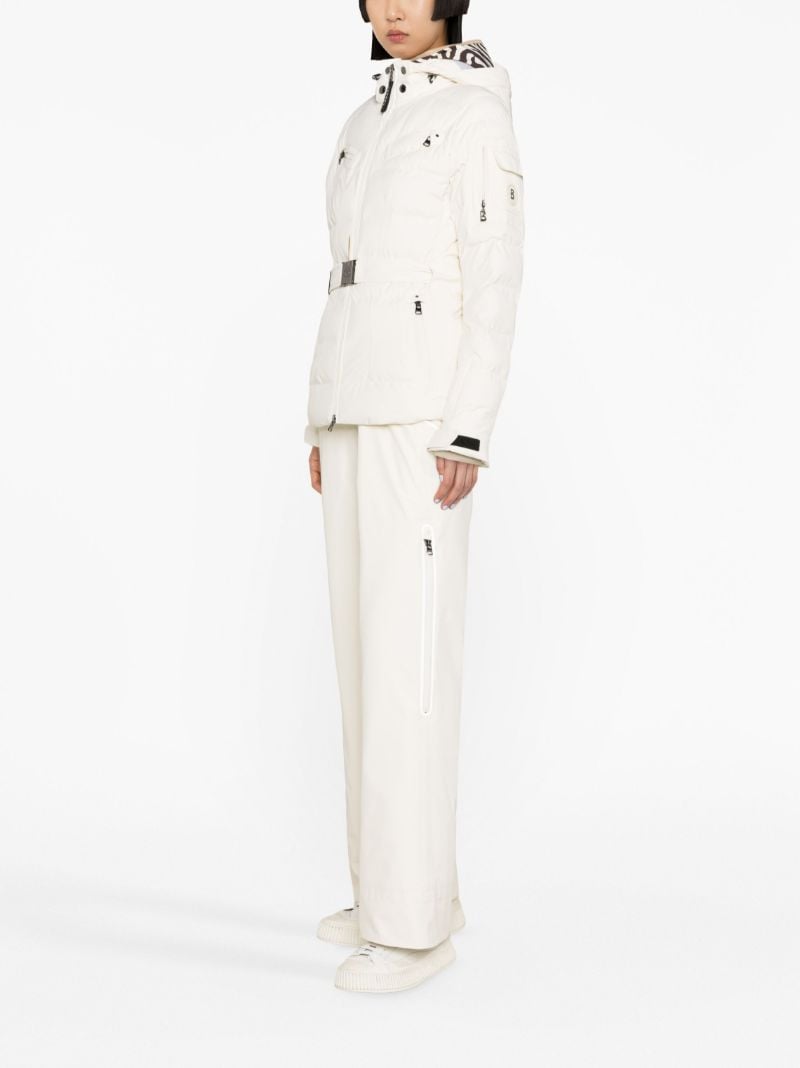 White Ellya Belted Ski Jacket