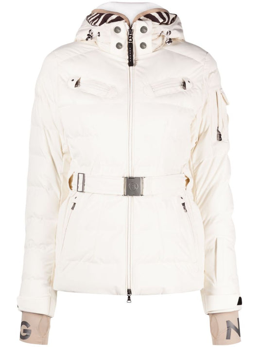 White Ellya Belted Ski Jacket
