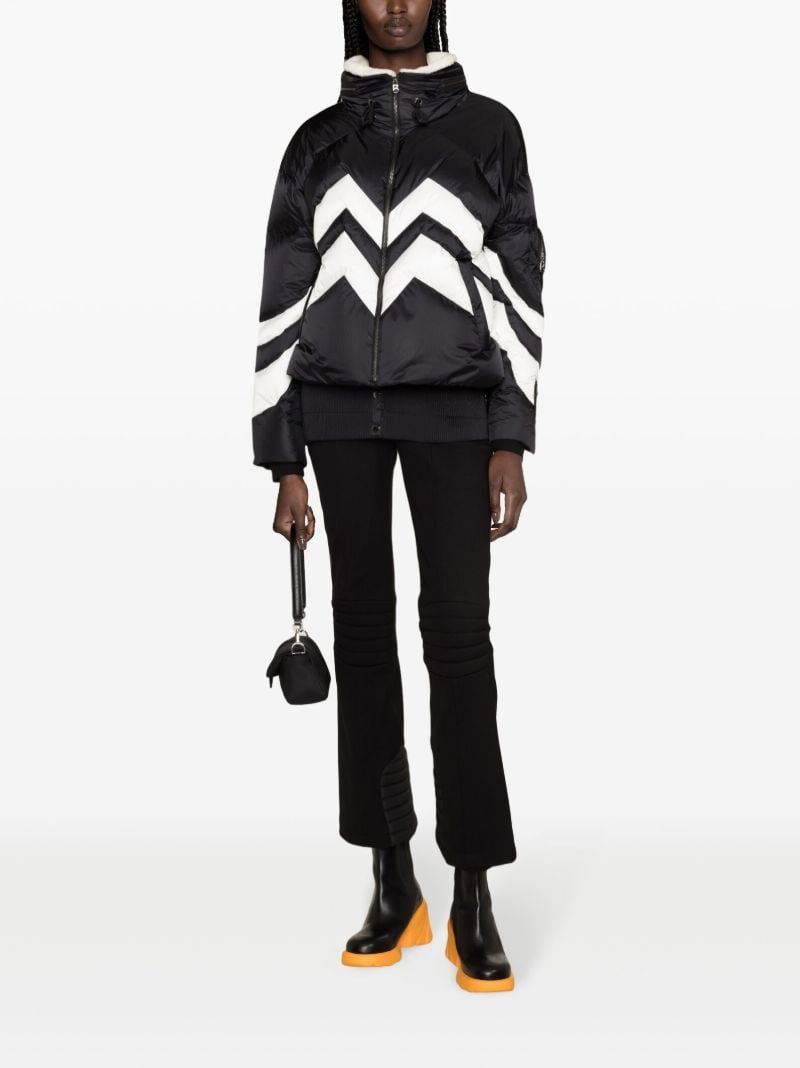 Black Valea Striped Ski Jacket