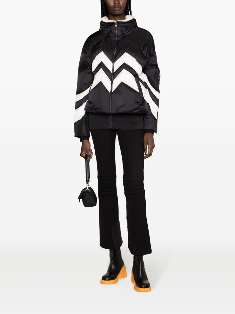 Black Valea Striped Ski Jacket