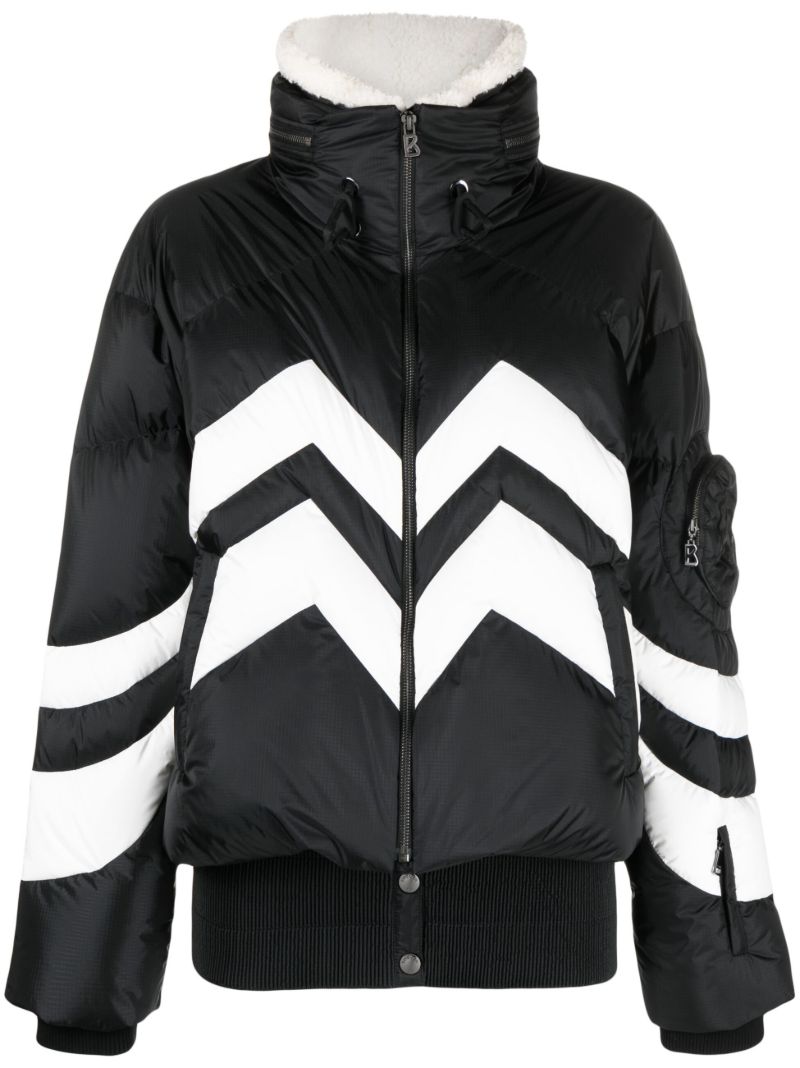Black Valea Striped Ski Jacket