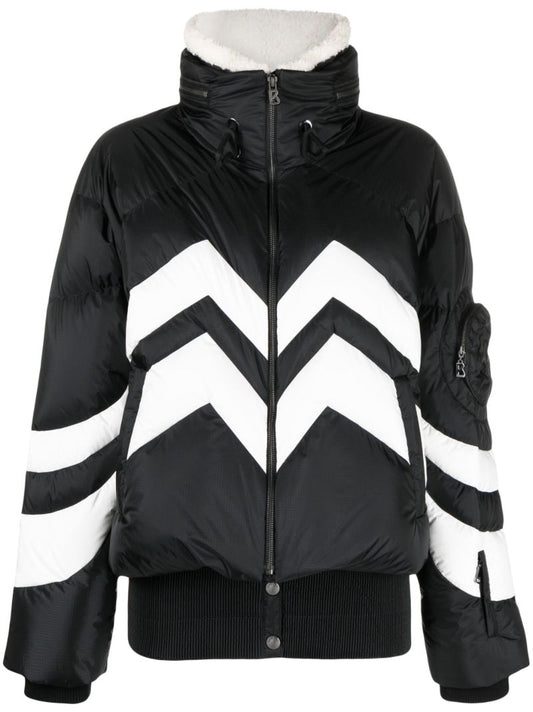 Black Valea Striped Ski Jacket