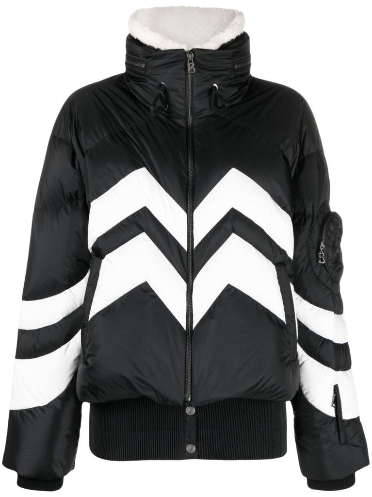 Black Valea Striped Ski Jacket