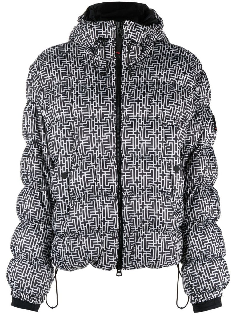 Black Rosetta Puffer Jacket